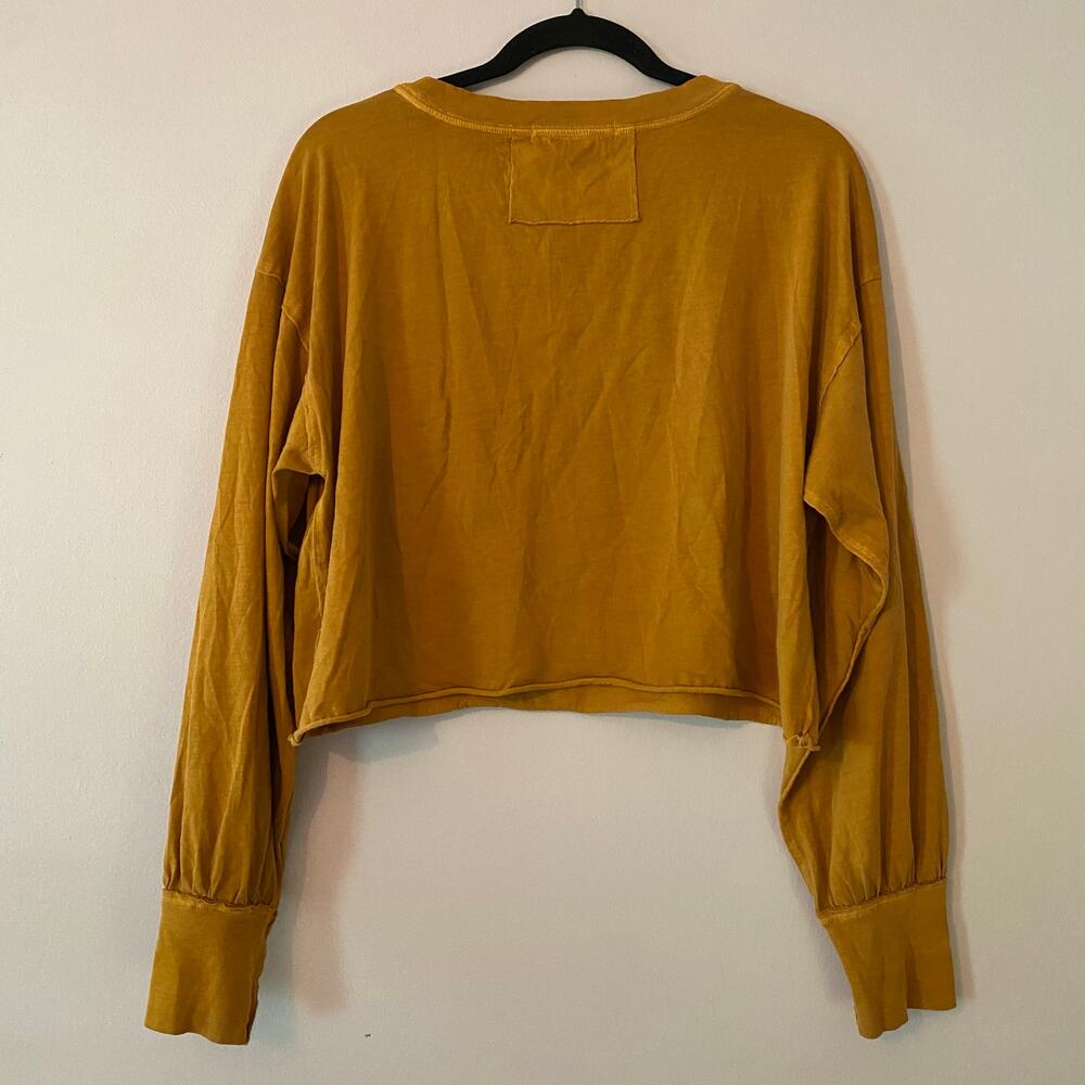 We The Free Burnt Orange Cropped Oversized Long Sleeve Lounge Women's size Small - Picture 6 of 9